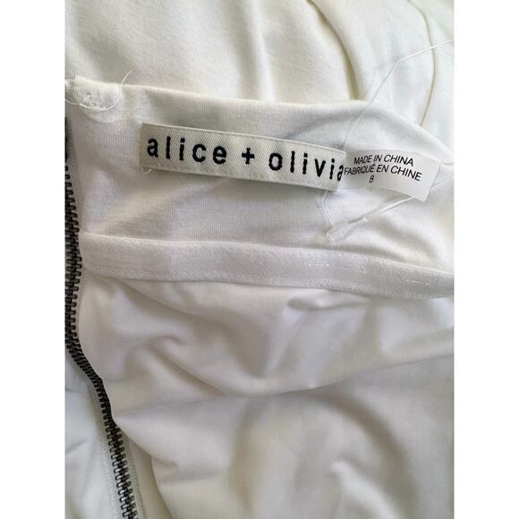 Alice + Olivia Bianca Midi Dress in Off White Size 8 - Picture 8 of 8